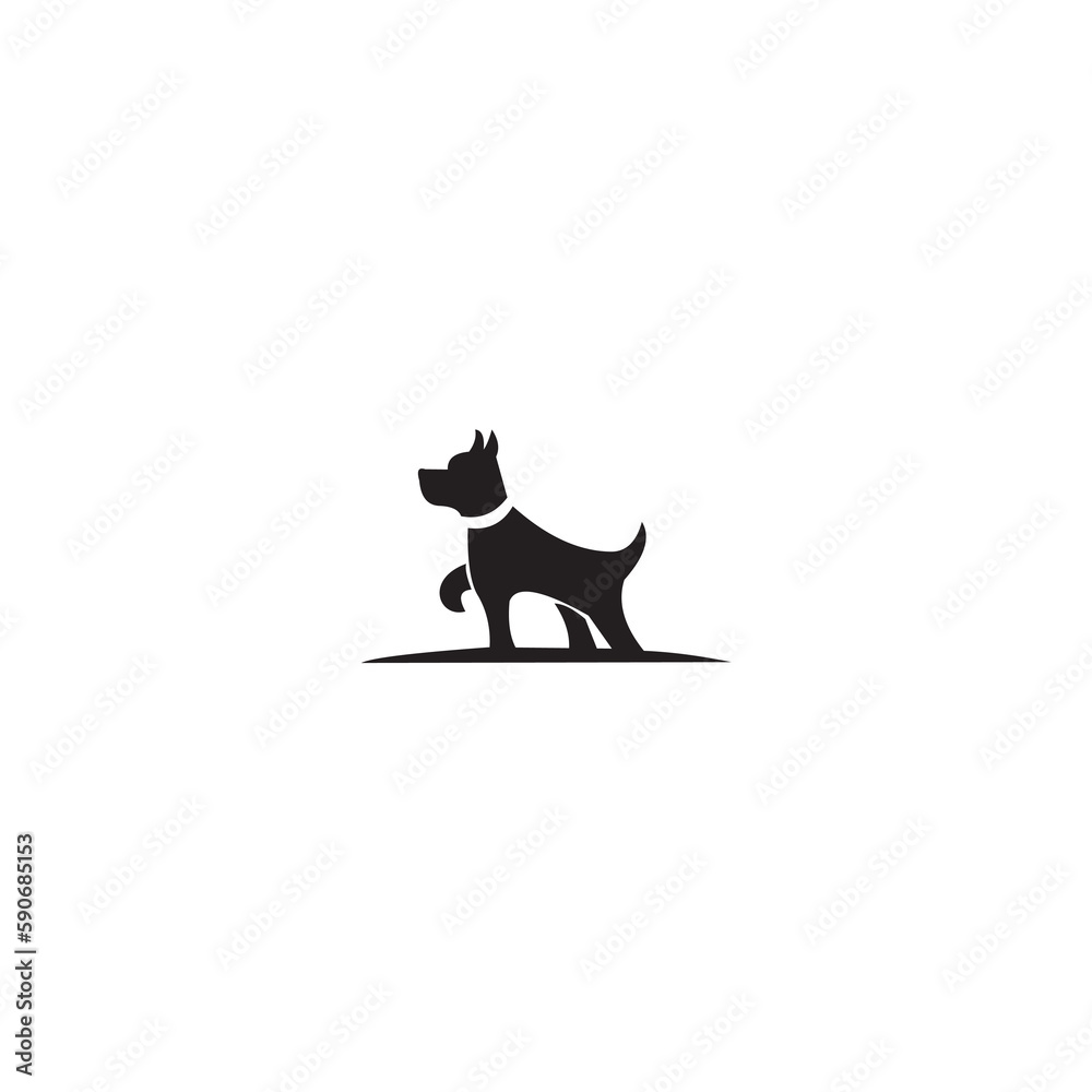 dog logo design vector illustration