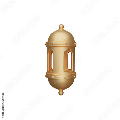 3d render islamic lantern icon