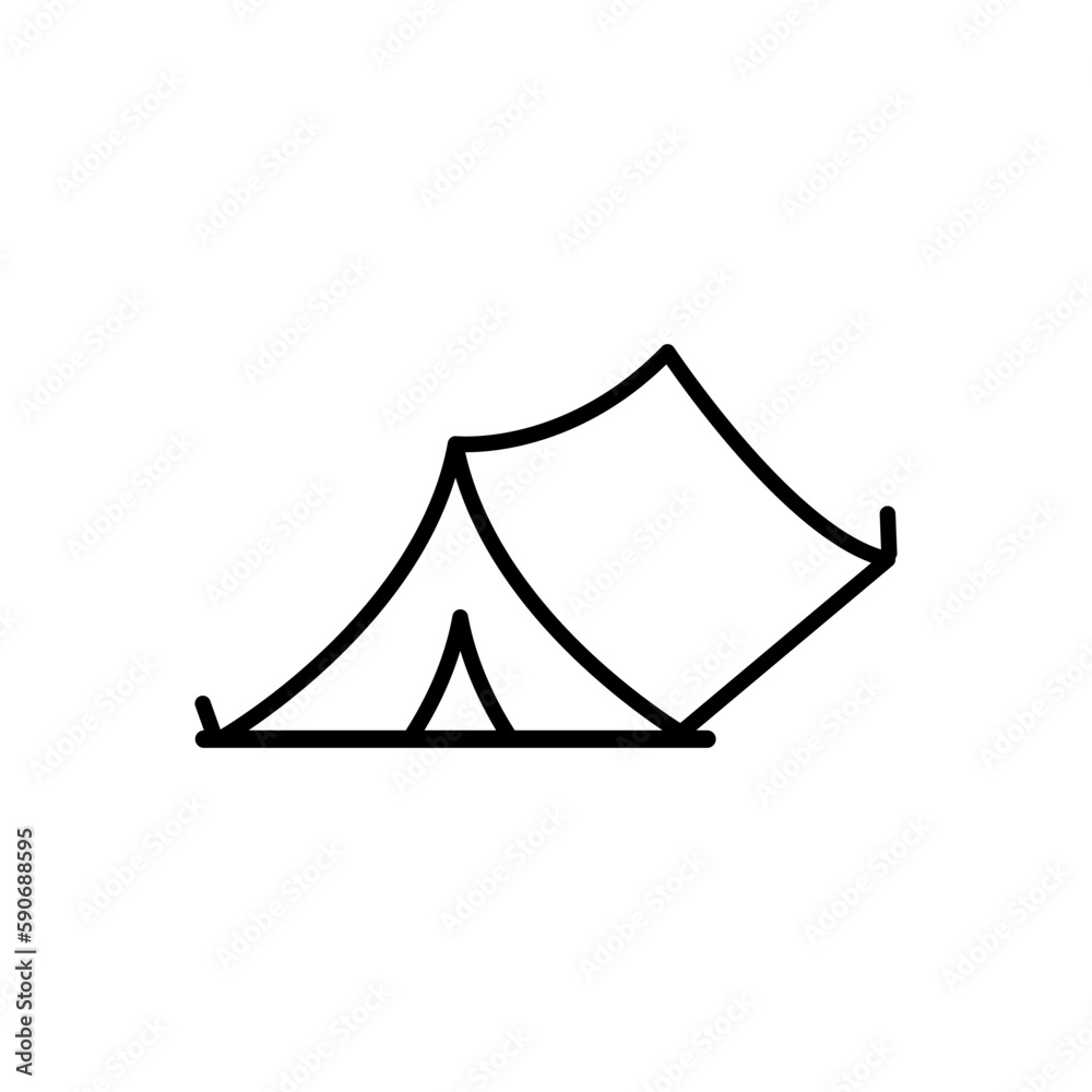 Tent icon vector logo design template Tent icon vector logo design template
