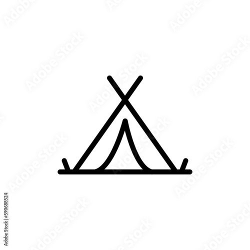 Tent icon vector logo design template