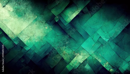 Abstract watercolor paint background by teal color blue and green with liquid fluid texture for background, banner, Generative AI