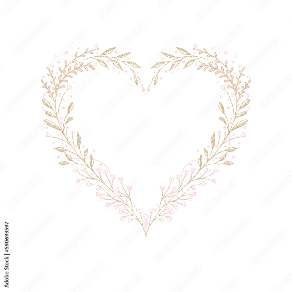 Glitter heart frame Glitter heart frame