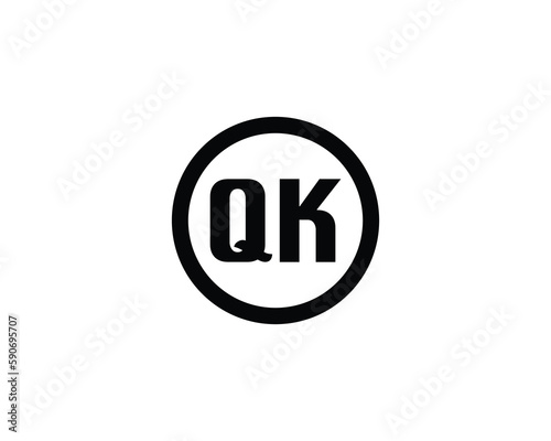 QK  logo design vector template photo