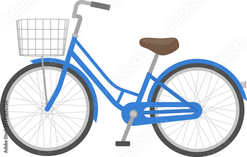 青い自転車_ベクターイラスト
