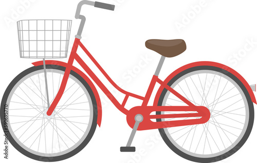 赤い自転車_ベクターイラスト