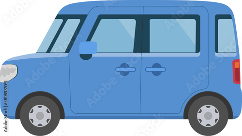 青い自動車_ベクターイラスト