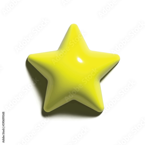 Yellow star glossy color rating feedback concept vector