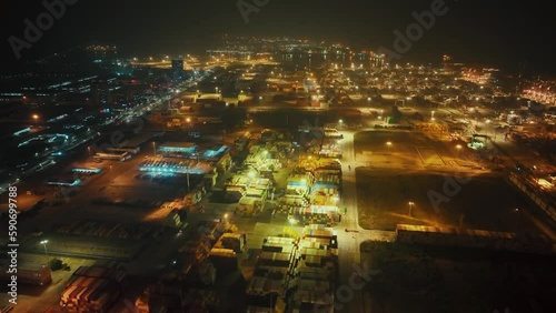 South China Oceangate Container Terminal at night photo