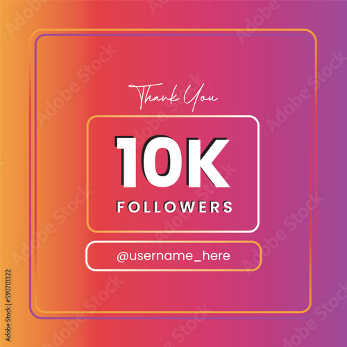 10k followers social media lettering instagram post