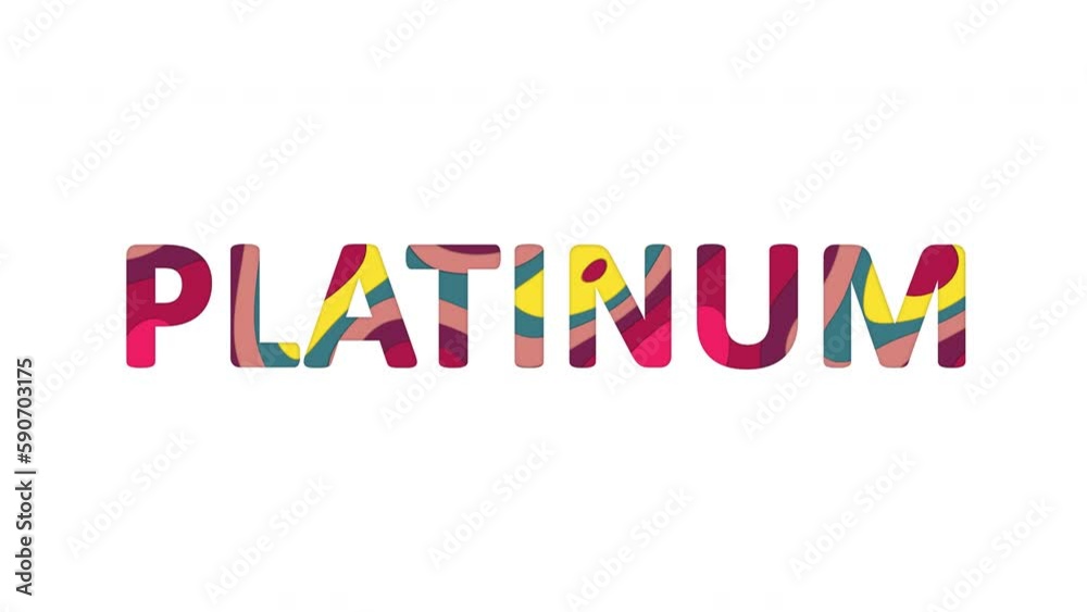 Multi-colored inscription Element of periodic table PLATINUM with colored spots floating inside. Looped from frame 120 to 839, Alpha BW at the end Multi-colored inscription Element of periodic table PLATINUM with colored spots floating inside. Looped from frame 120 to 839, Alpha BW at the end