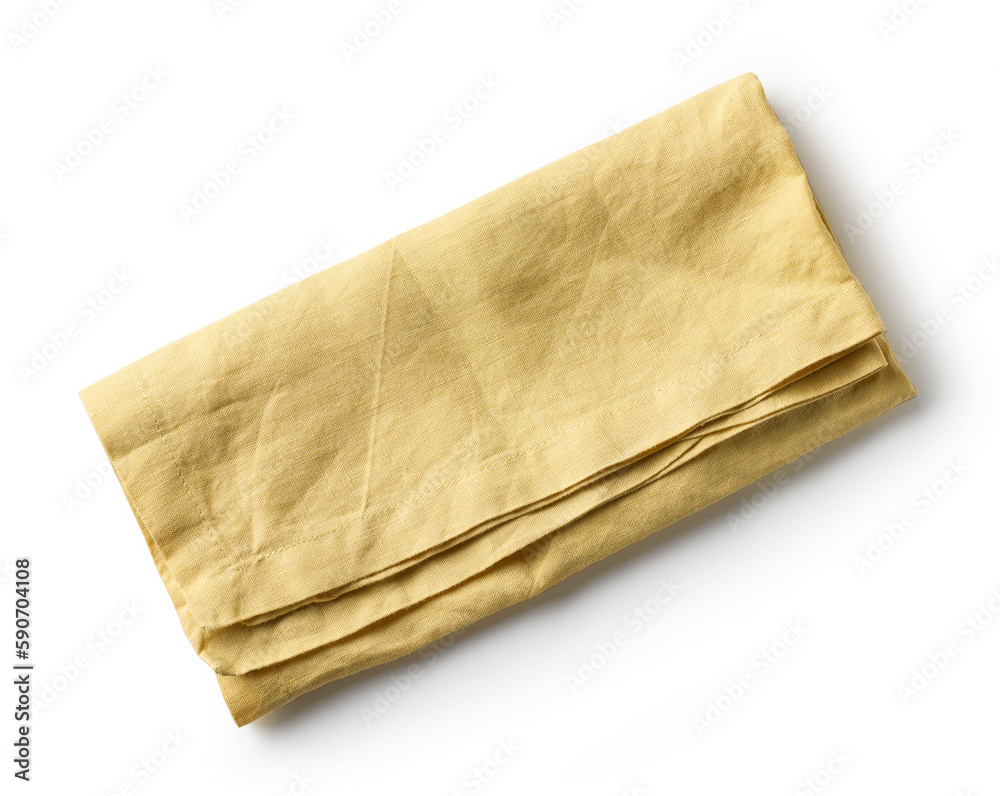 yellow folded cotton napkin yellow folded cotton napkin