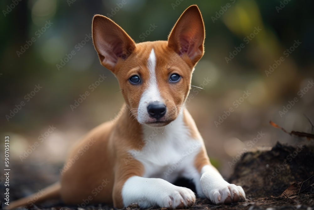 Basenji Puppy. Generative AI Basenji Puppy. Generative AI