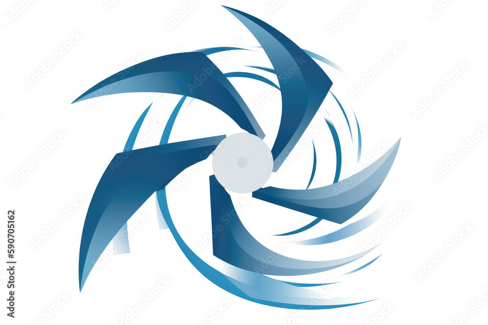 Wind Icon With Blue Arrows Indicating The Direction And Intensity Of The Wind. Generative AI Wind Icon With Blue Arrows Indicating The Direction And Intensity Of The Wind. Generative AI