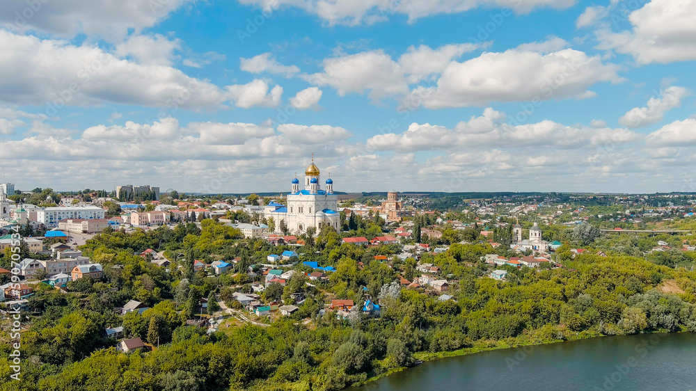 Yelets, Lipetsk region, Russia. Cathedral of the Ascension, Aerial View