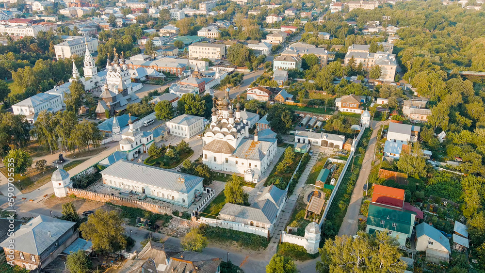 Murom, Russia. Cathedral of the Annunciation of the Blessed Virgin in the Annunciation Monastery, Aerial View