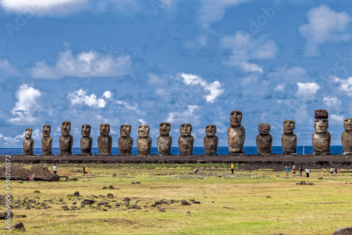 Rapa Nui – mysterious stone figures on Easter Island.