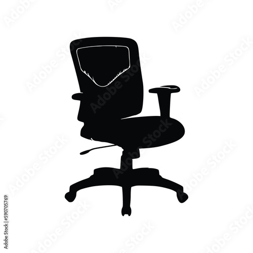 Nice Office chairs silhouettes vector Design.