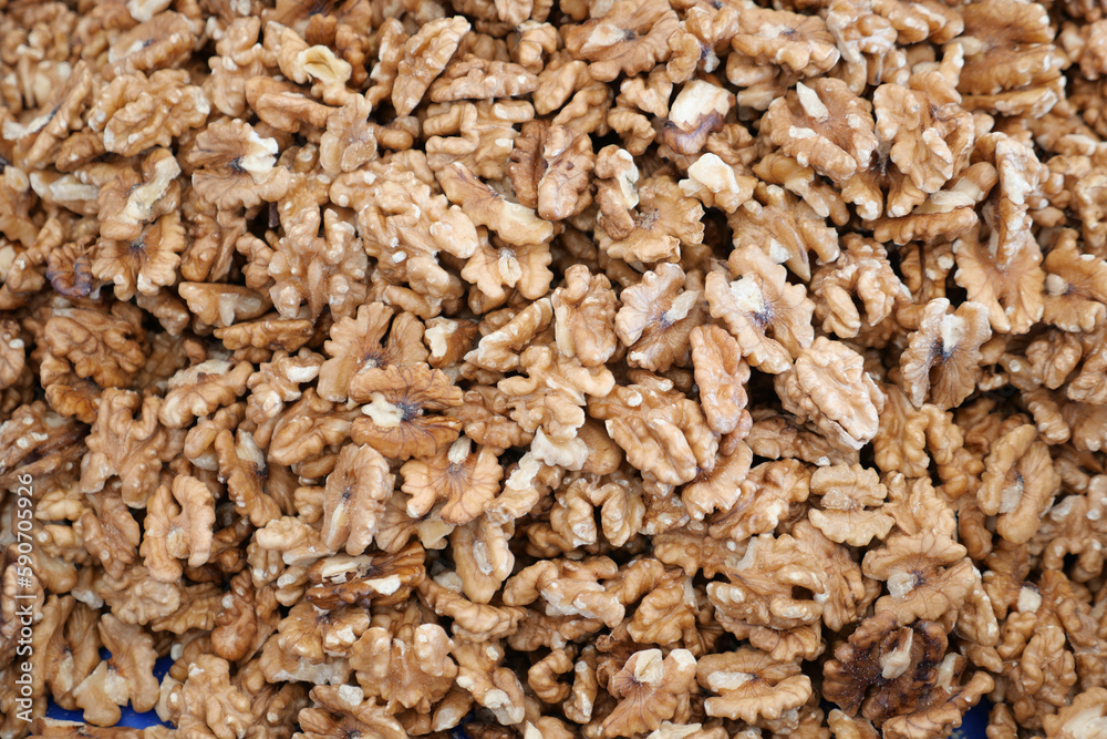 walnut on a plate on table walnut on a plate on table