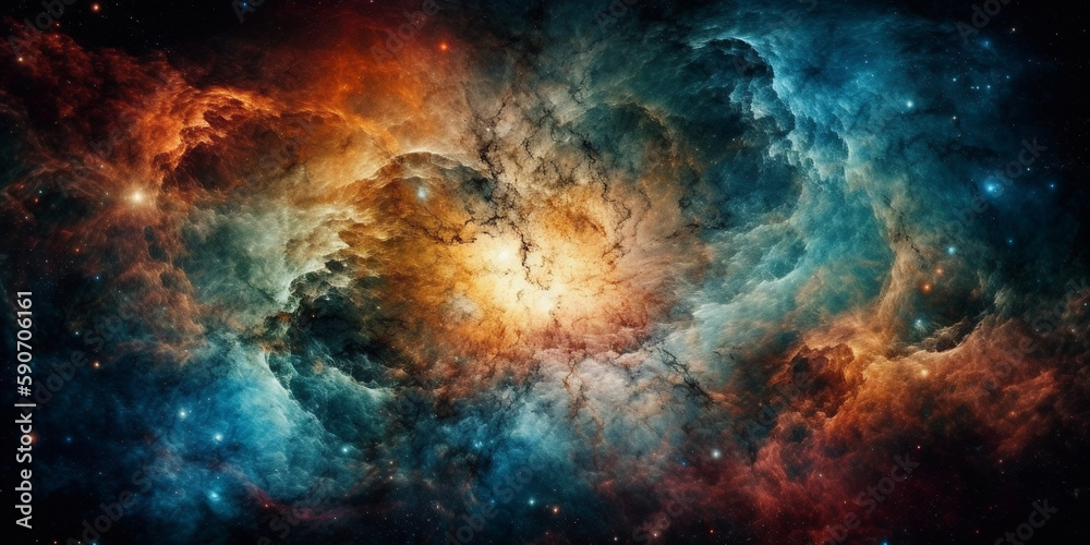 Coloreful space nebula