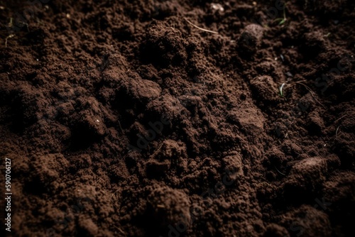 Loamy Soil With Rich, Dark Color. Generative AI