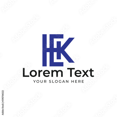 HKC or HCK letter mark abstract vector logo design template - Icon design