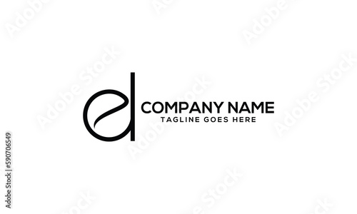ed letter mark abstract vector logo design