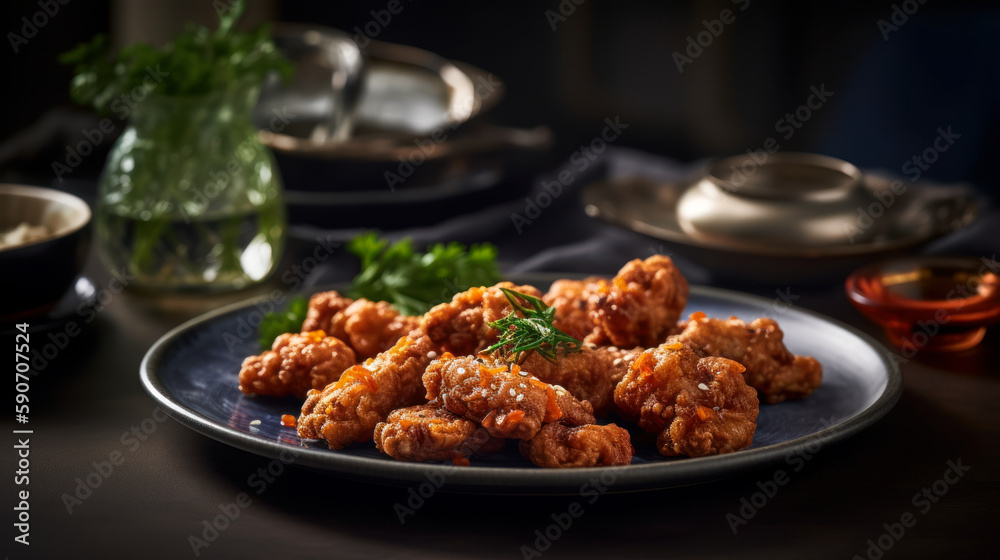 A Mouthwatering Spread of Jeon, Filled with Fresh Seafood and Vegetables. Food photography. Generative AI A Mouthwatering Spread of Jeon, Filled with Fresh Seafood and Vegetables. Food photography. Generative AI