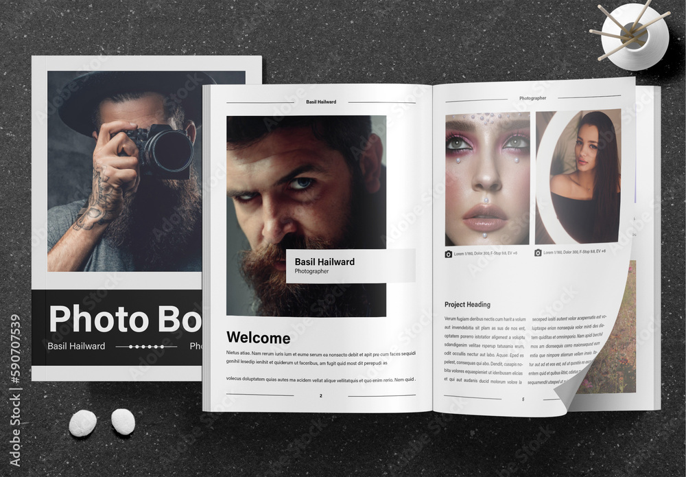 Photo Album Book Design Template Stock Template | Adobe Stock