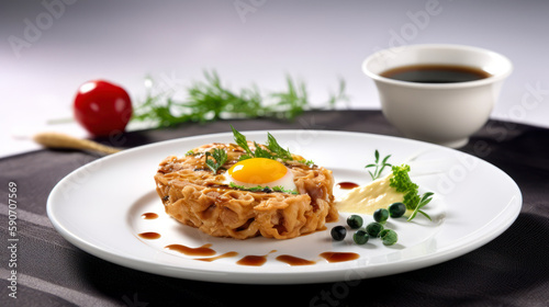Savor the Flavor of Korean Jeon, Perfect for Brunch. Food photography. Generative AI