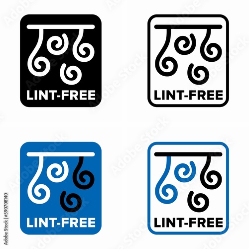 Lint Free vector information sign