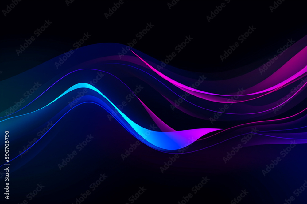 Obraz premium Colorful light burst and laser pointer for a modern abstract background with fast colors in the style of dark sky blue with copy space