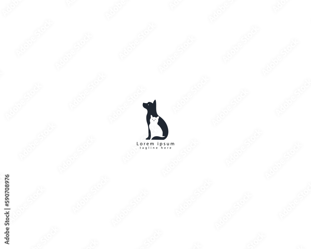 Dog and cat logo design template vector, pet logo design template suitable for pet shop, store, cafe, business, hotel, veterinary clinic, Domestic animals vector illustration logotype, sign and symbol Dog and cat logo design template vector, pet logo design template suitable for pet shop, store, cafe, business, hotel, veterinary clinic, Domestic animals vector illustration logotype, sign and symbol
