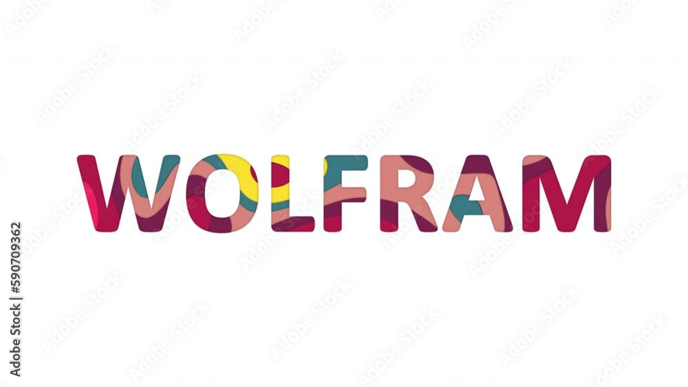Multi-colored inscription Element of periodic table WOLFRAM with colored spots floating inside. Looped from frame 120 to 839, Alpha BW at the end Multi-colored inscription Element of periodic table WOLFRAM with colored spots floating inside. Looped from frame 120 to 839, Alpha BW at the end