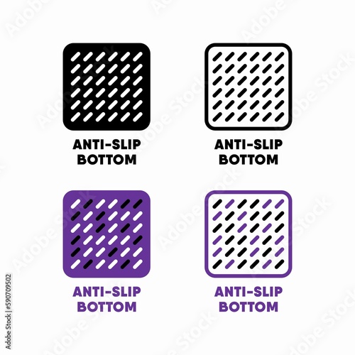 Anti slip bottom vector information sign