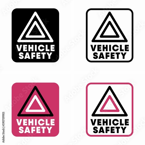 Vehicle safety vector information sign