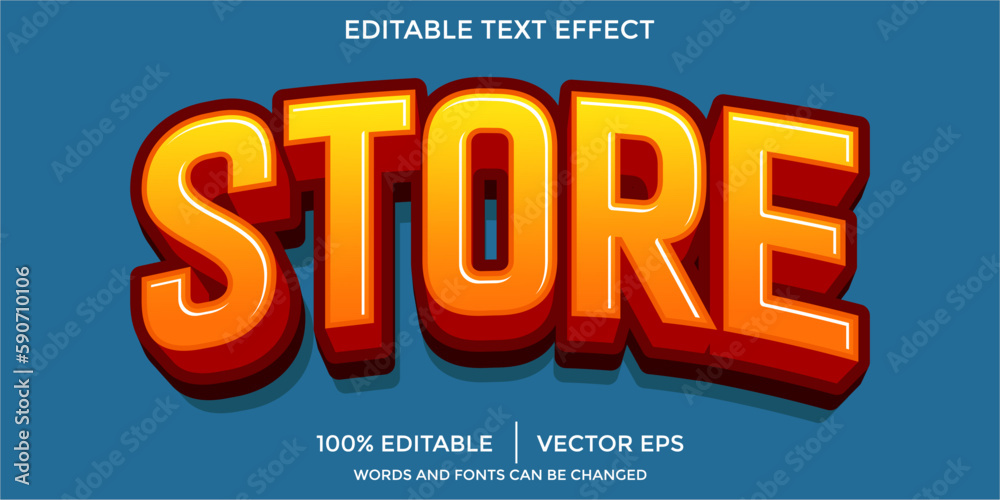 STORE Editable 3D Text Effects