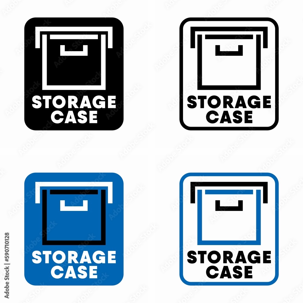 Storage case vector information sign Storage case vector information sign