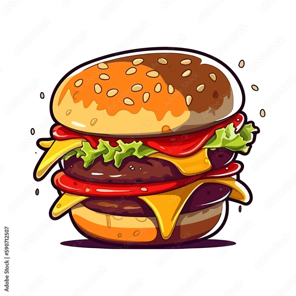 hamburger on white background hamburger on white background
