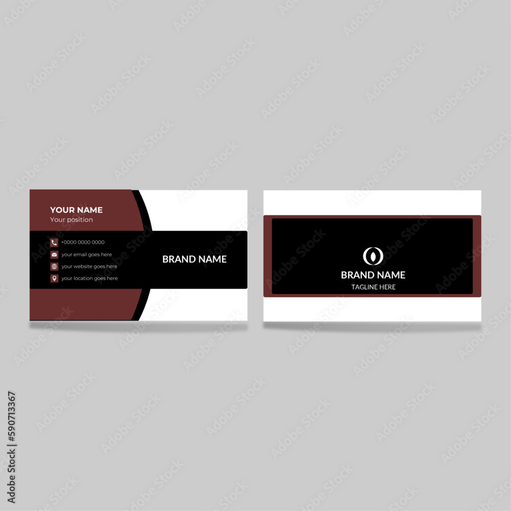 Fototapeta premium Corporate creative Business card design.
