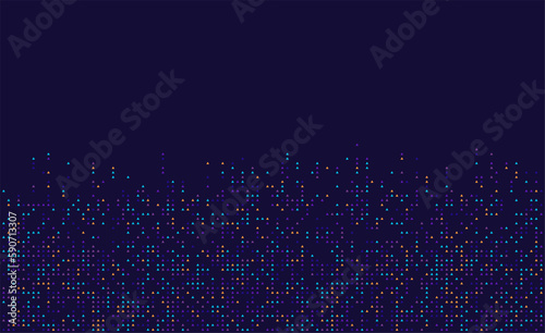 Digital technology background. Digital data triangle pattern pixel background