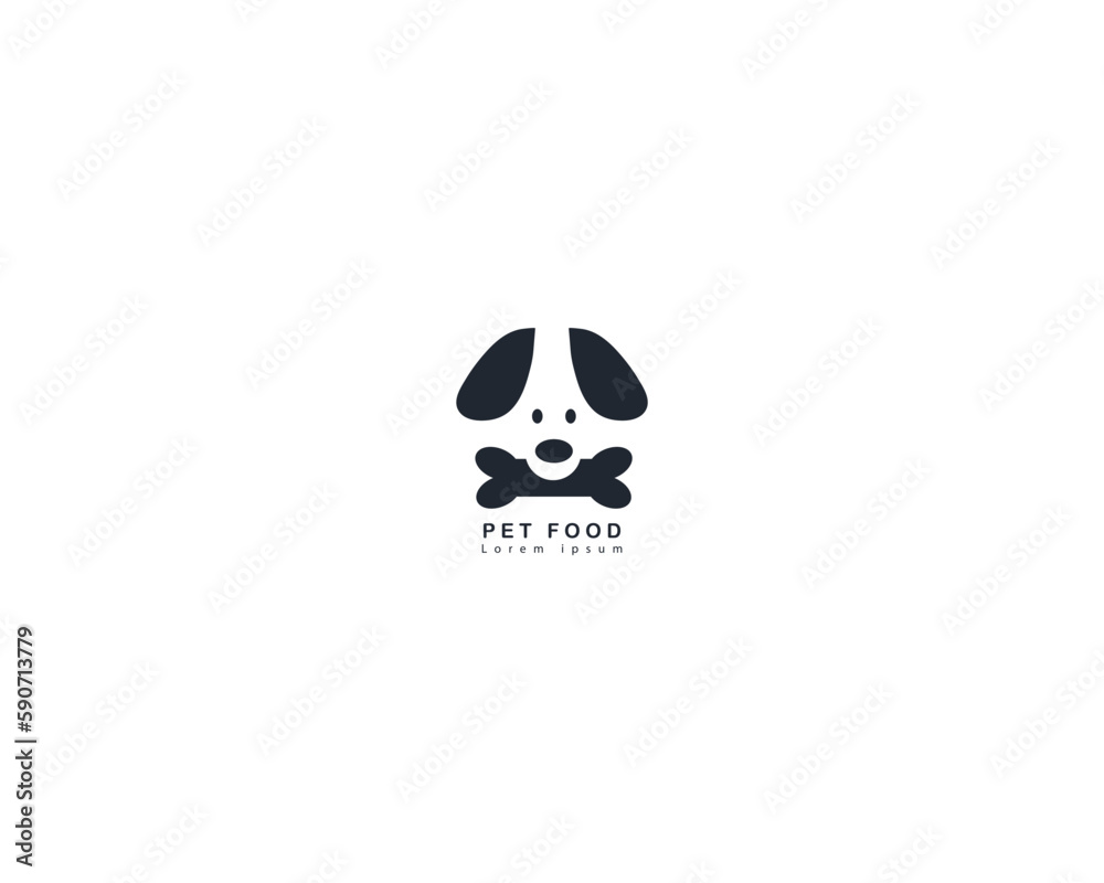 Dog Food Logo Design Template Vector Line Of Pet Logo Design Suitable dog-food-logo-design-template-vector-line-of-pet-logo-design-suitable
