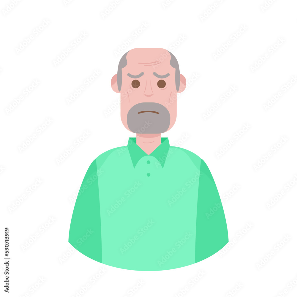 The Elderly Grandfather Lonely Alone Sad Worry Old Man The Elderly Grandfather Lonely Alone Sad Worry Old Man