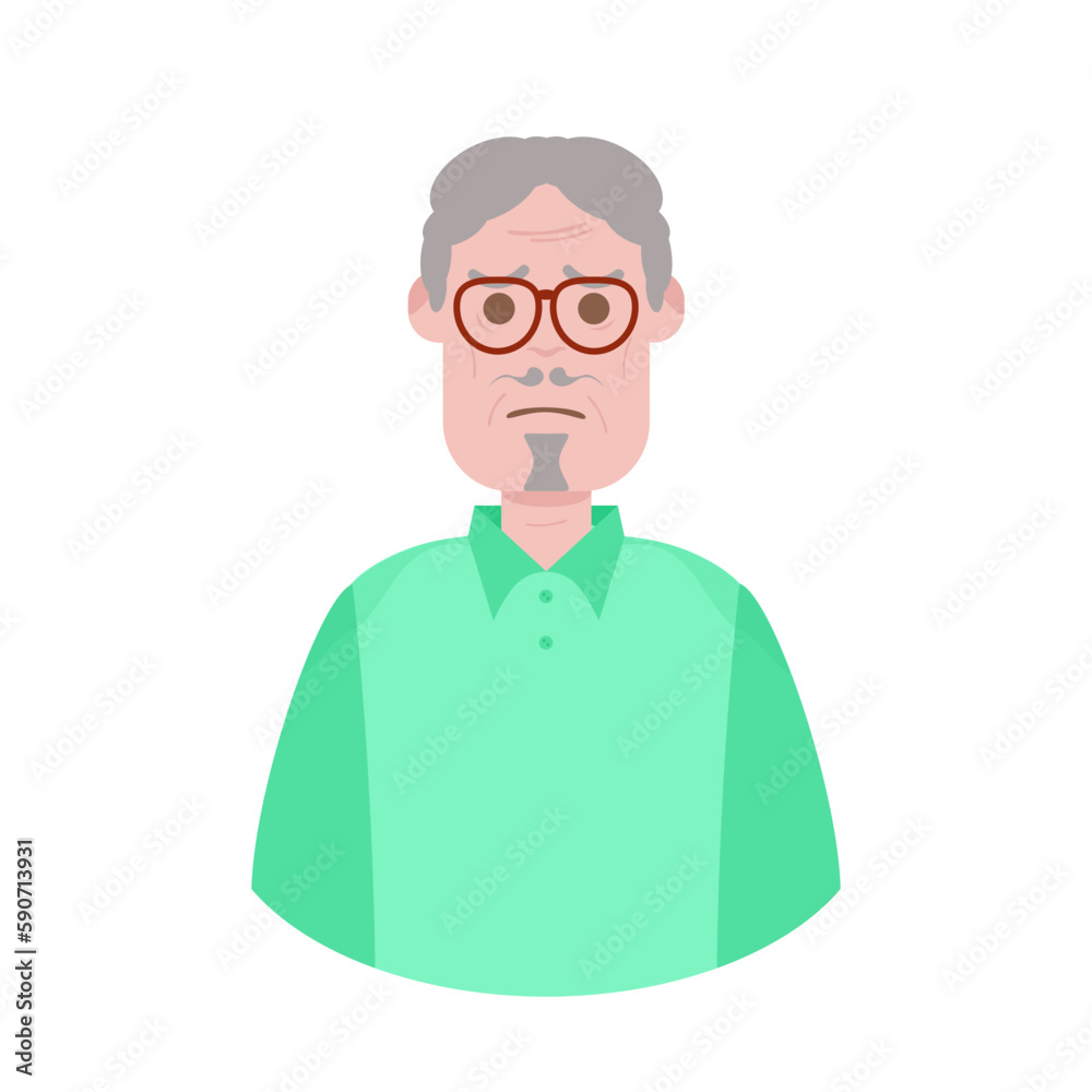 The Elderly Grandfather Lonely Alone Sad Worry Old Man The Elderly Grandfather Lonely Alone Sad Worry Old Man