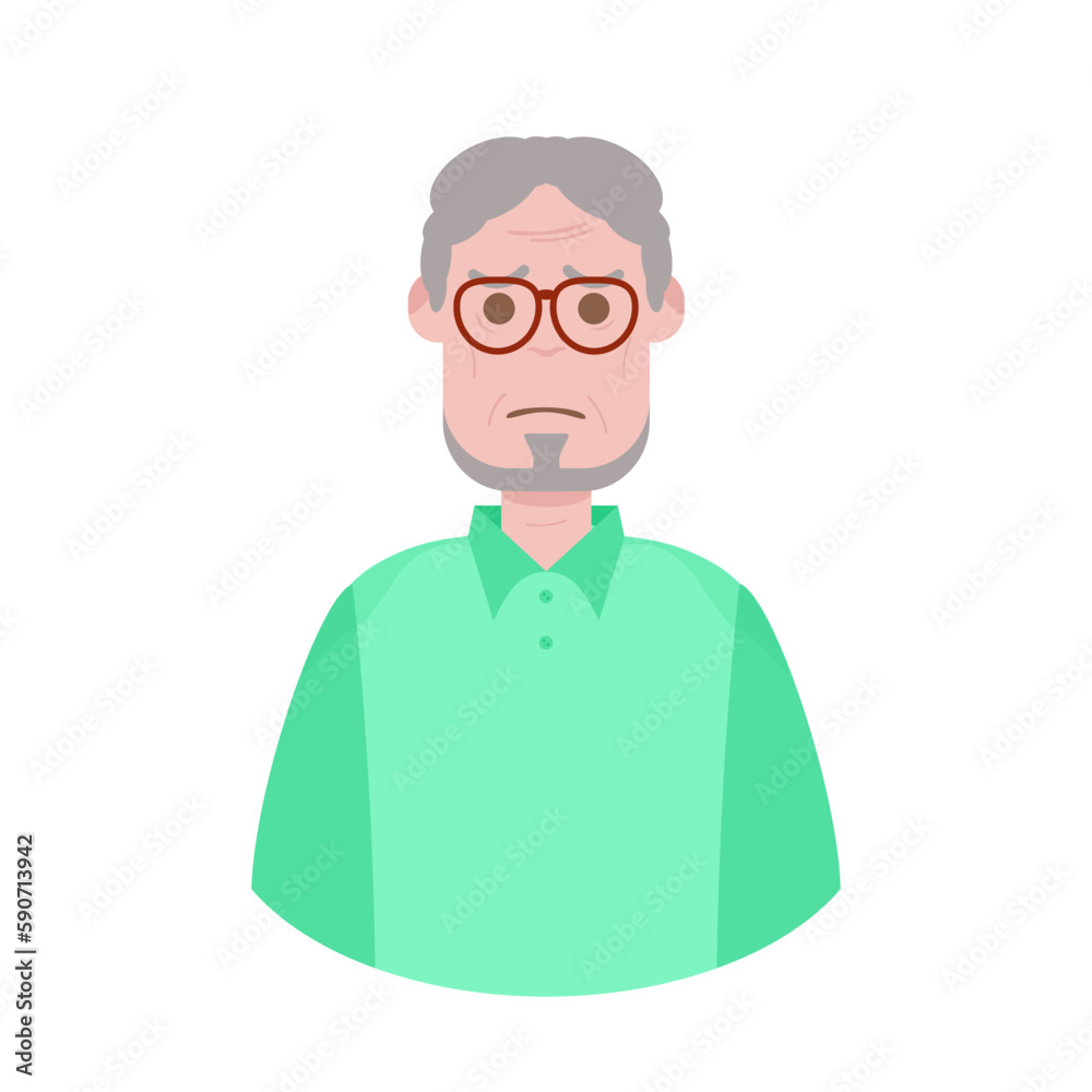 The Elderly Grandfather Lonely Alone Sad Worry Old Man The Elderly Grandfather Lonely Alone Sad Worry Old Man