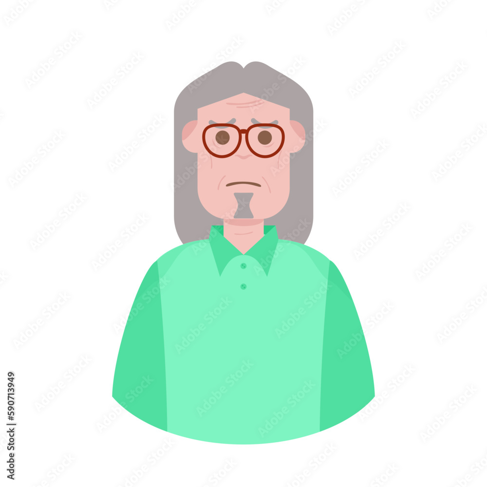 The Elderly Grandfather Lonely Alone Sad Worry Old Man The Elderly Grandfather Lonely Alone Sad Worry Old Man