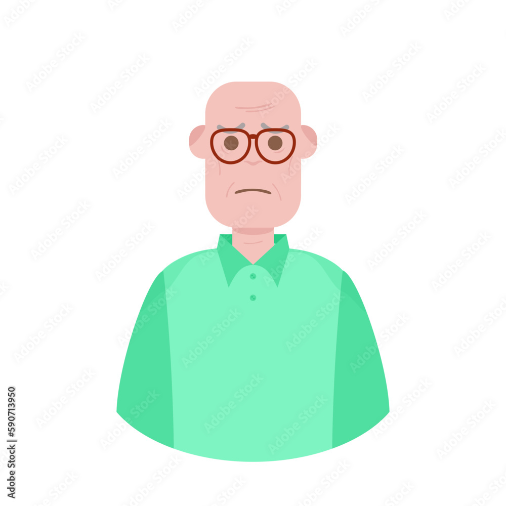 The Elderly Grandfather Lonely Alone Sad Worry Old Man The Elderly Grandfather Lonely Alone Sad Worry Old Man