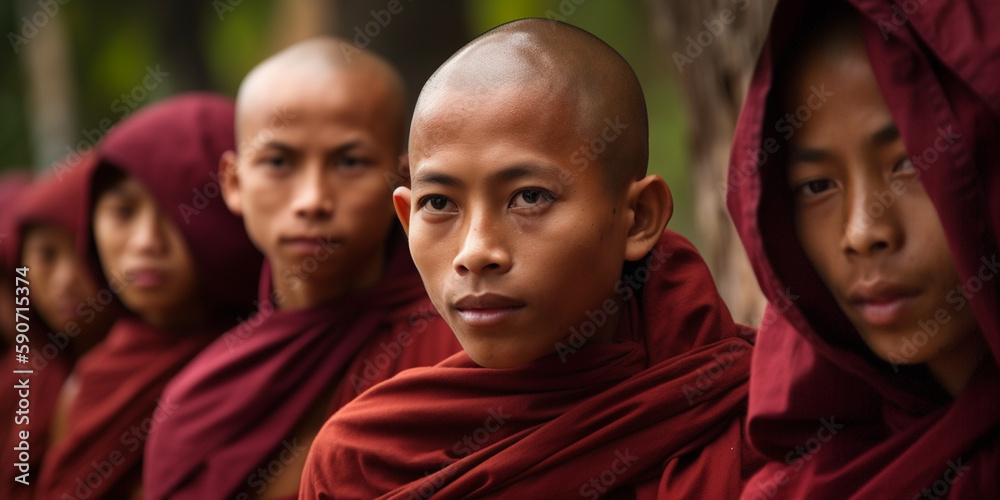 Young buddhist monks in Myanmar Young buddhist monks in Myanmar
