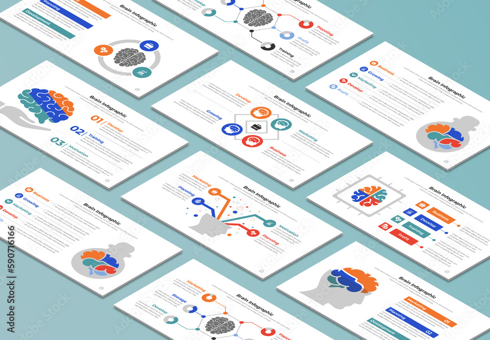 Brain infographic Layout Design Stock Template | Adobe Stock