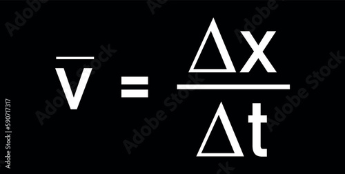 Angular velocity formula in physics. Vector illustration isolated on white background.