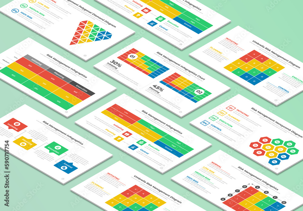 Risk Management Company Infographic Layout Stock Template | Adobe Stock